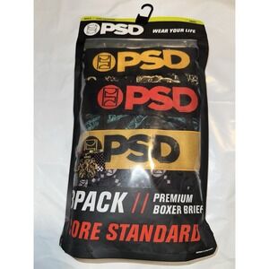PSD MEN'S FORTUNE CORE STANDARD BOXER BRIEF SMALL 3-PACK